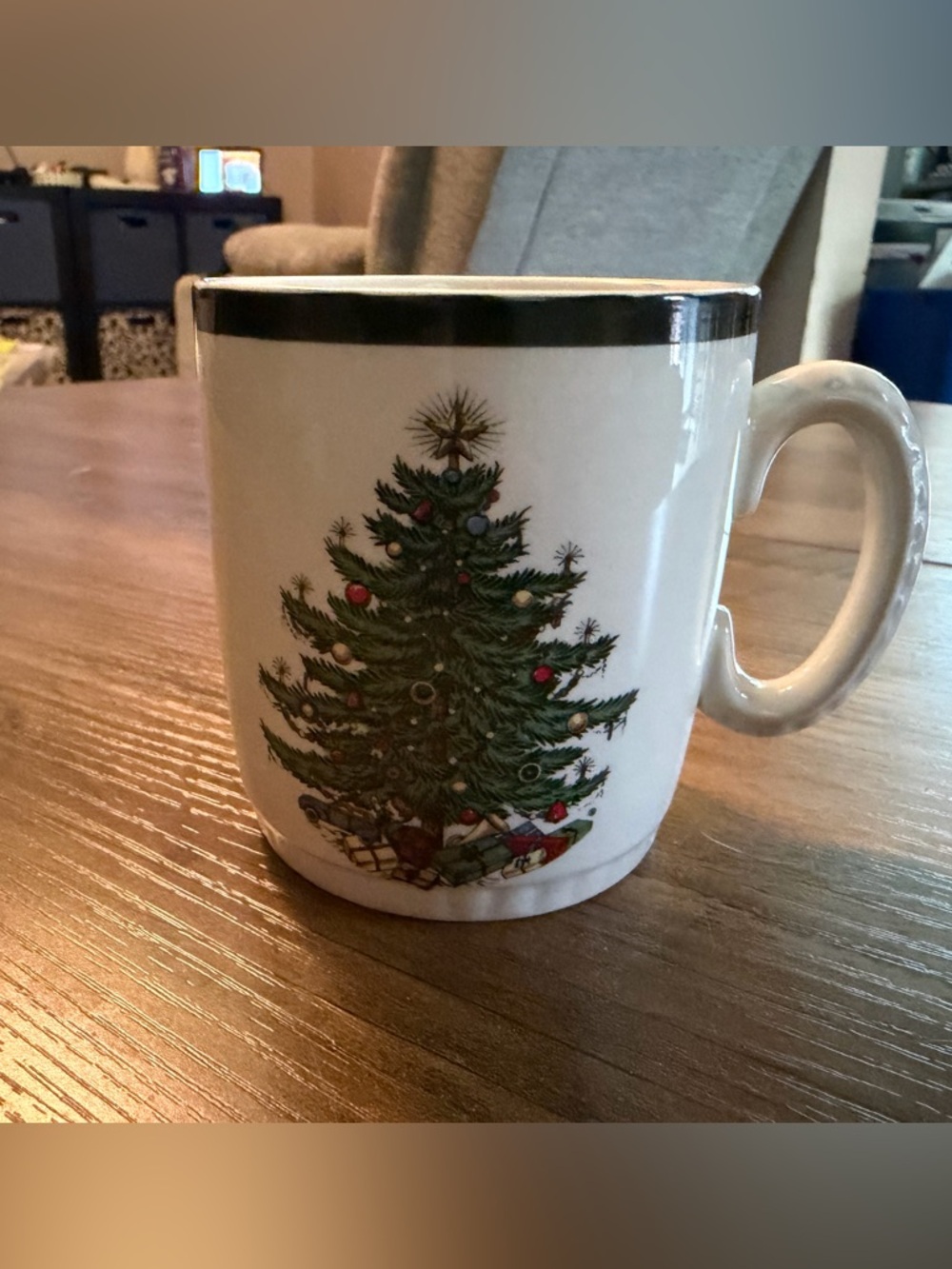 White Christmas Tree Ceramic Mug